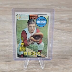 1968 Topps Johnny Bench Rookie Baseball Card ALL STAR Catcher Reds